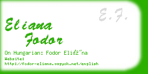 eliana fodor business card